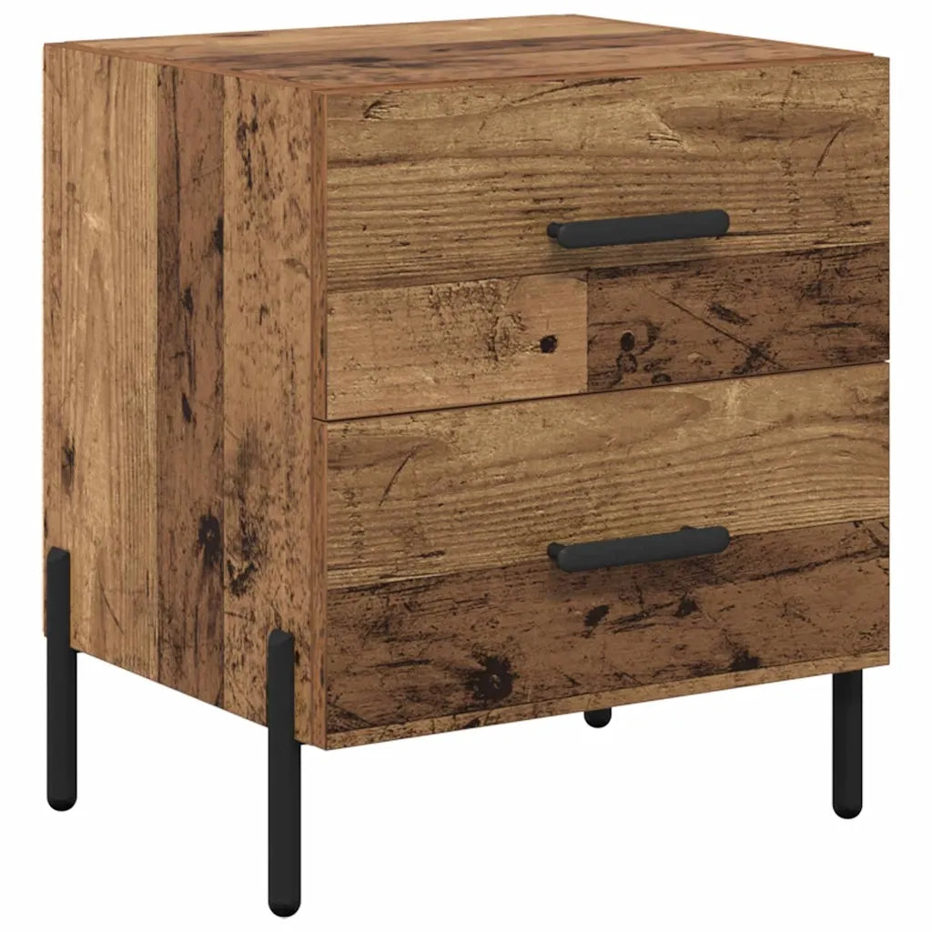 Comodino | Armadio da Notte | Mobiletto da notte con cassetto Legno vecchio 40 x 35 x 47,5 cm