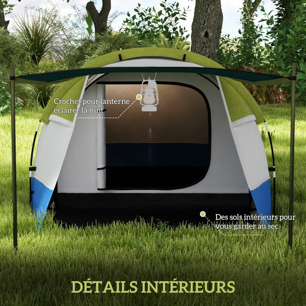 Tenda da campeggio tunnel 2-3 persone ¨C zephmum ¨C grigio