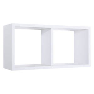 Mensola da Muro In Legno Di Design Modello MORGANA MAXI, Misure 70x35 p23.7 cm. Finitura BIANCO - MADE IN ITALY