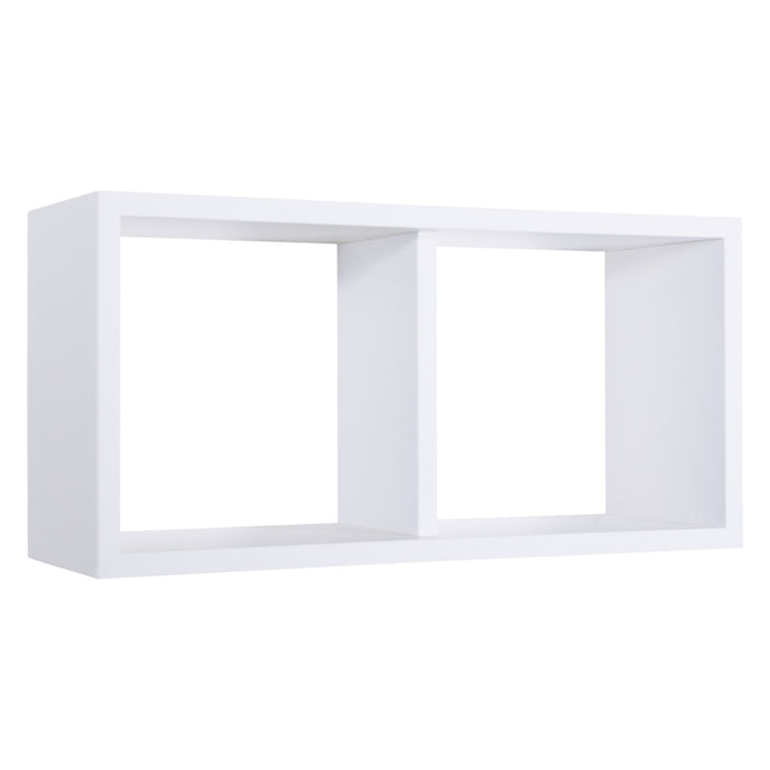 Mensola da Muro In Legno Di Design Modello MORGANA MAXI, Misure 70x35 p23.7 cm. Finitura BIANCO - MADE IN ITALY