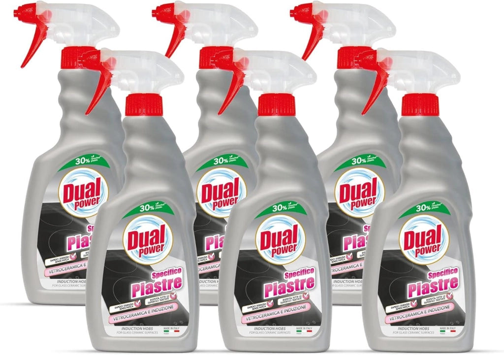 SET 6 DUAL POWER SPRAY 500ML DETERGENTE SPECIFICO PER PIASTRE VETROCERAMICA E INDUZIONE