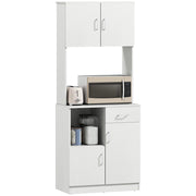 Armadio da Cucina ¨C zephmum ¨C Bianco 71x41x178 cm con Cassetto e Ripiano