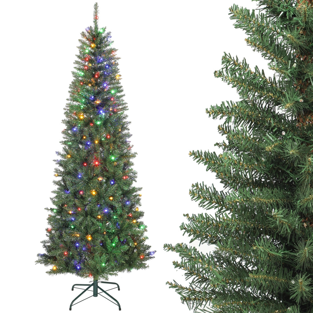 Albero di Natale artificiale con luci ¨C zephmum ¨C verde 210 cm