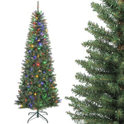 Albero di Natale artificiale con luci ¨C zephmum ¨C verde 210 cm