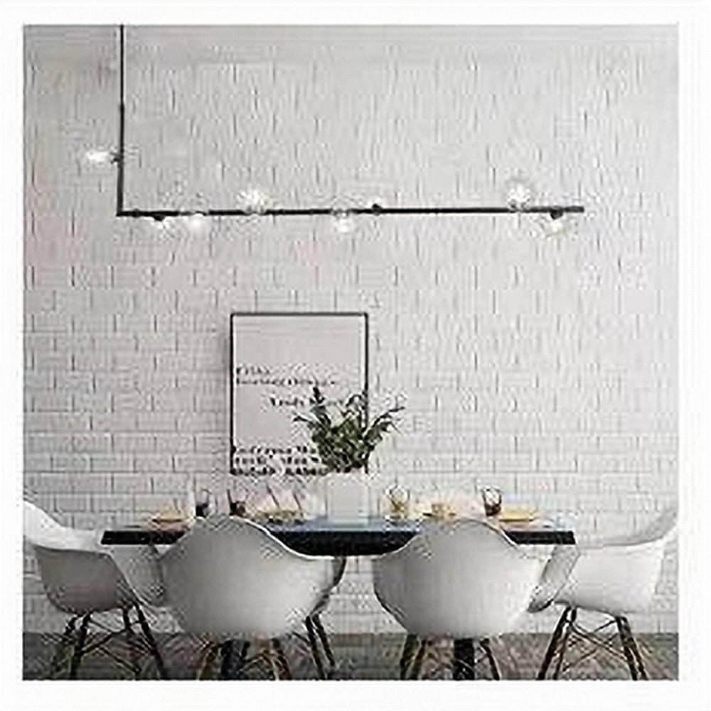 Trade Shop - Lampadario 8 Sfere G9 In Vetro Da Soffitto In Metallo Nero Design Moderno 71621 -