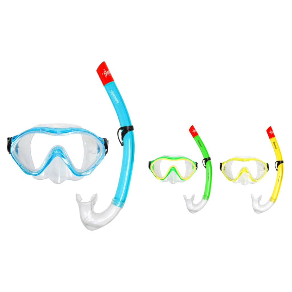 Maschera con boccaglio, Set Kyros Jr, 1 pezzo colore casuale,Abysstar