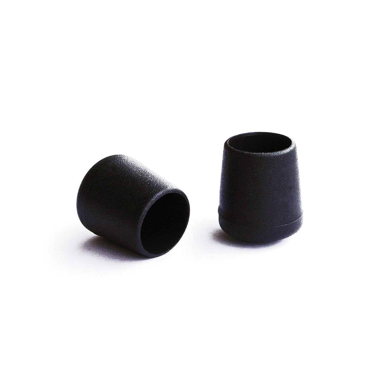 Puntali esterni tondi neri Ã˜ 18 mm. 6 pz.