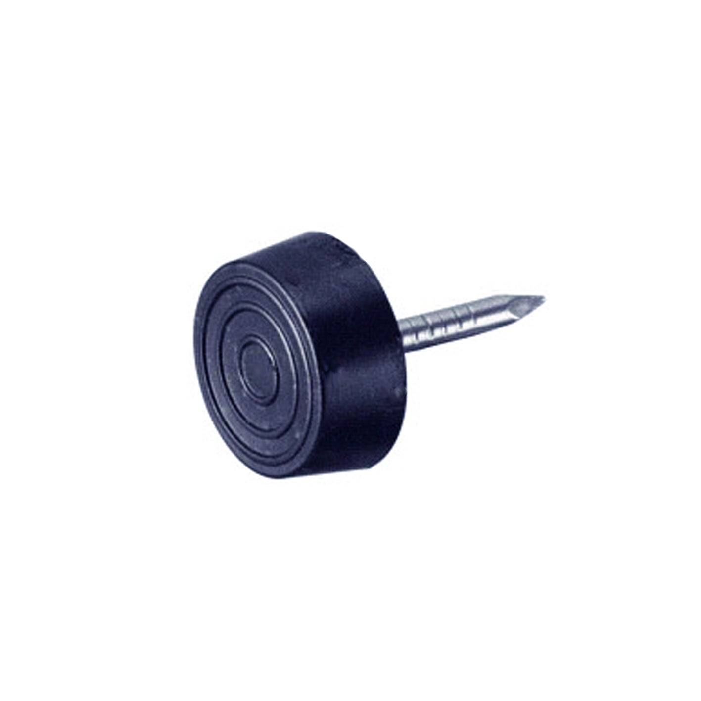 Scivoli in PVC neri con chiodo Ã˜ 15 mm. 8 pz.