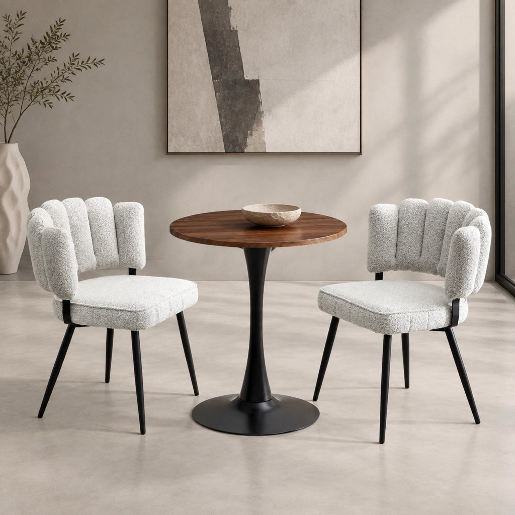 Set tavolo e 2 sedie, tavolo rotondo Ø60 cm