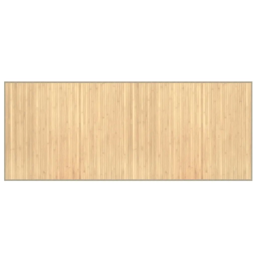 Tappeto Rettangolare Natura Chiaro 80x200 cm in Bambù 376909