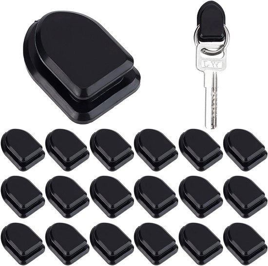 Haken auto e bagno - Haken autofixanti neri per auto e bagno - Multifunzionali per asciugamani, vesti e altro - Set da 20 pezzi.