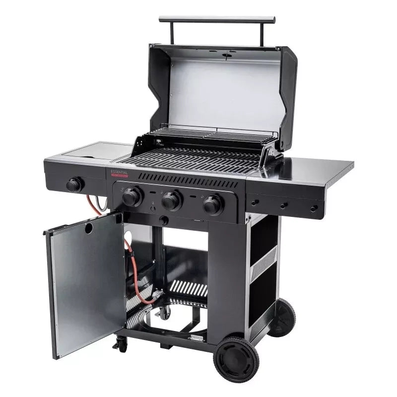 Barbecue a gas Char-Broil Essential 3 G con 3 bruciatori. griglie in ghisa