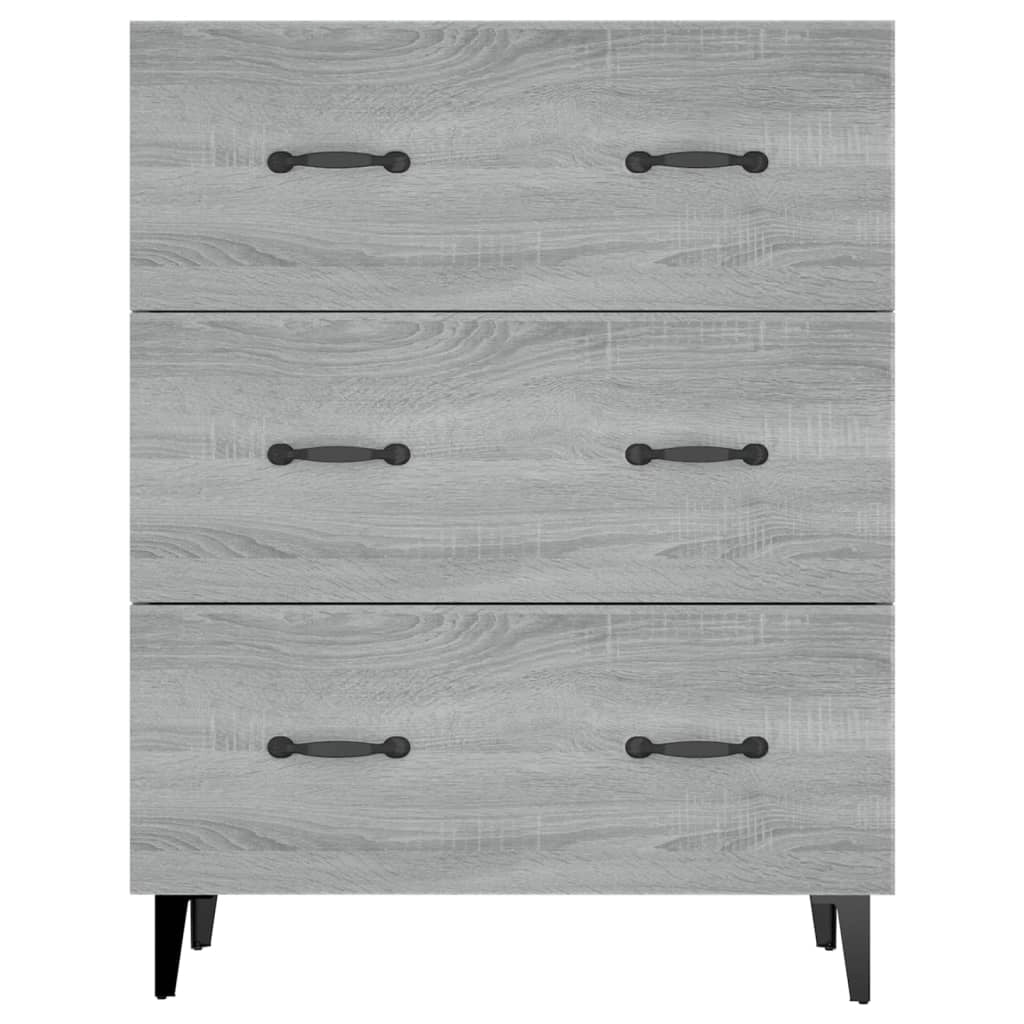 Buffet credenza cassettiera armadio mobile contenitore organizer cucina soggiorno Sonoma 69,5 x 34 x 90 cm legno ingegnerizzato grigio 02_0036447