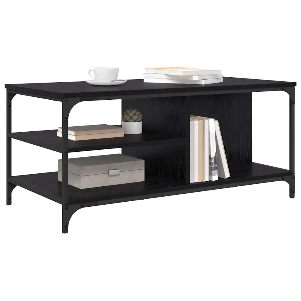 Tavolino da salotto Rovere Nero 100 x 50 x 45 cm