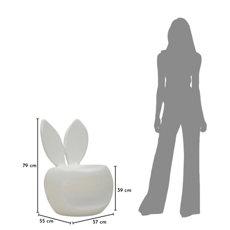 Sedia Bunny Bianca cm 57x55x79 (altezza Seduta cm 39)