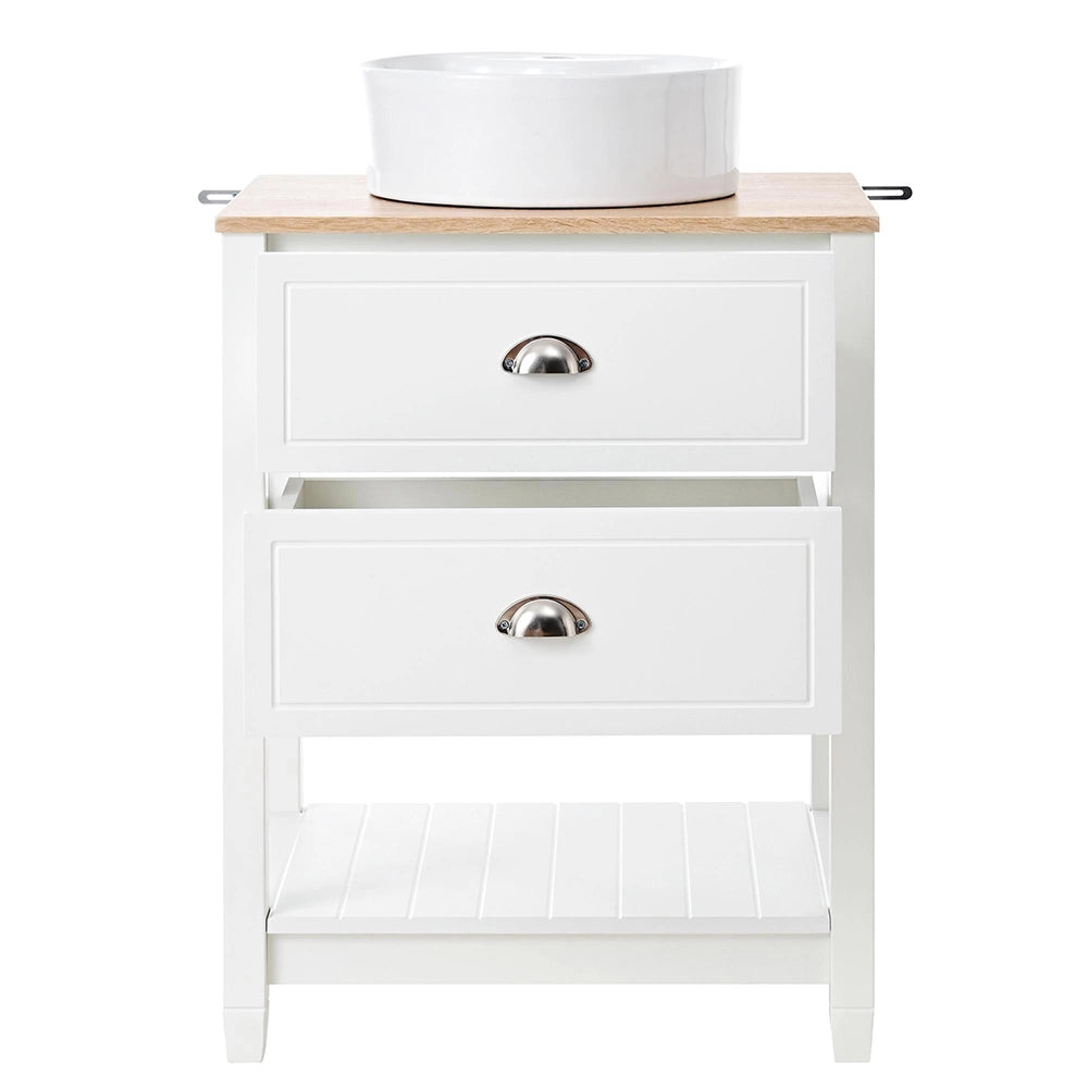 Mobile sotto lavabo bagno - Xylo - Lavabo ceramica 2 cassetti