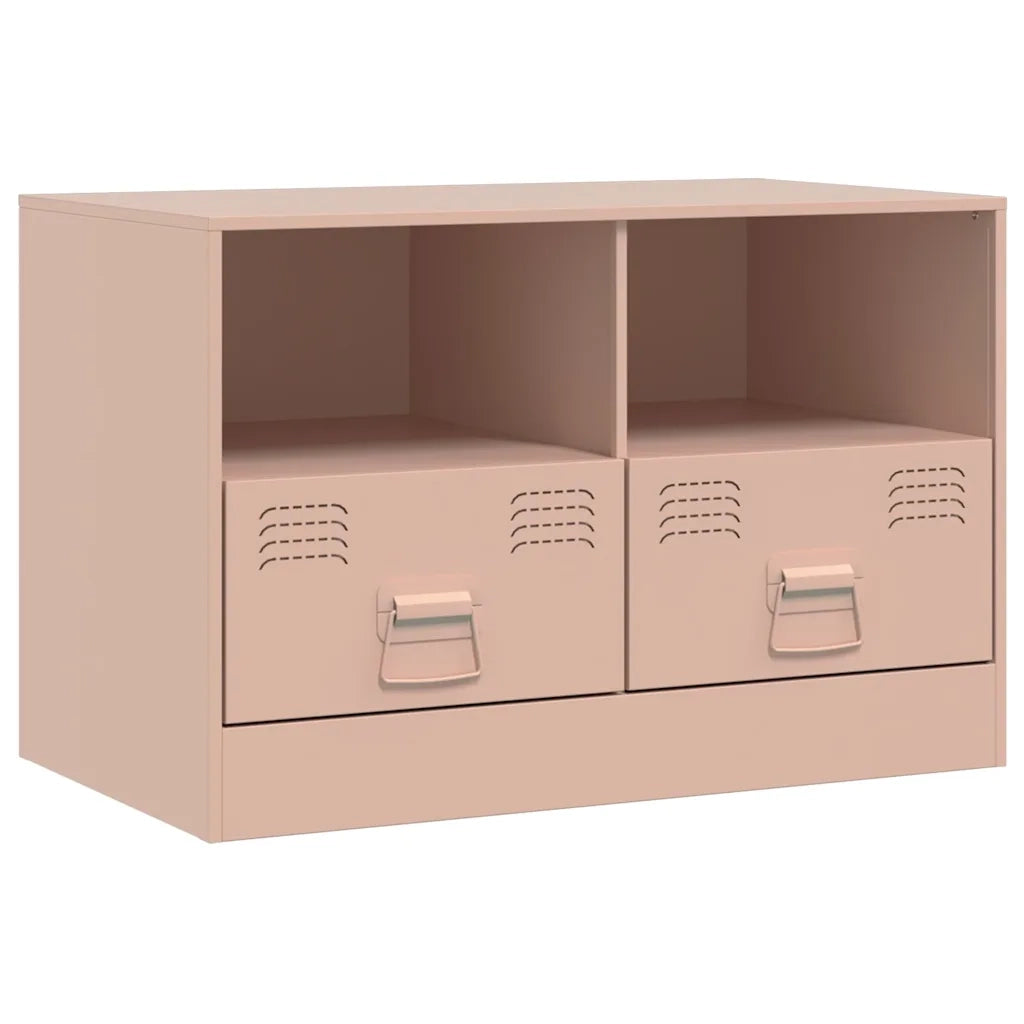 Mobile TV-Credenza per TV-Console TV Rosso 67x39x44 cm in Acciaio 822036