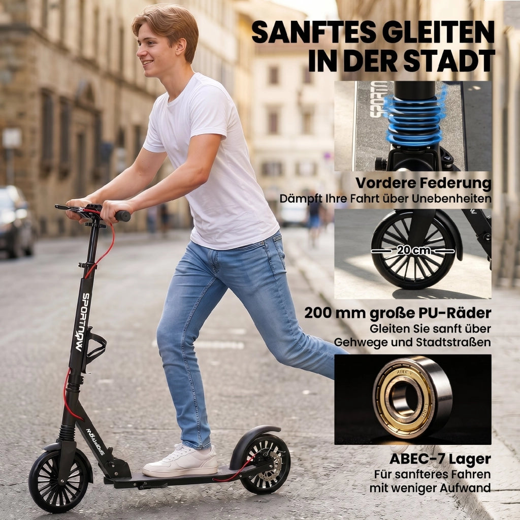Monopattino pieghevole regolabile in altezza ¨C zephmum ¨C alluminio 200mm ruote PU