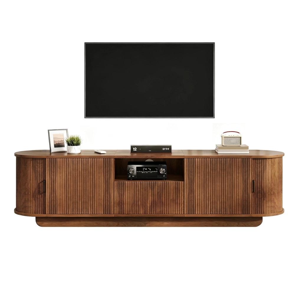 Mobile TV con 2 ante scorrevoli; 2 ante; 1 cassetto e vano aperto per soggiorno; 180 × 40 × 50 cm
