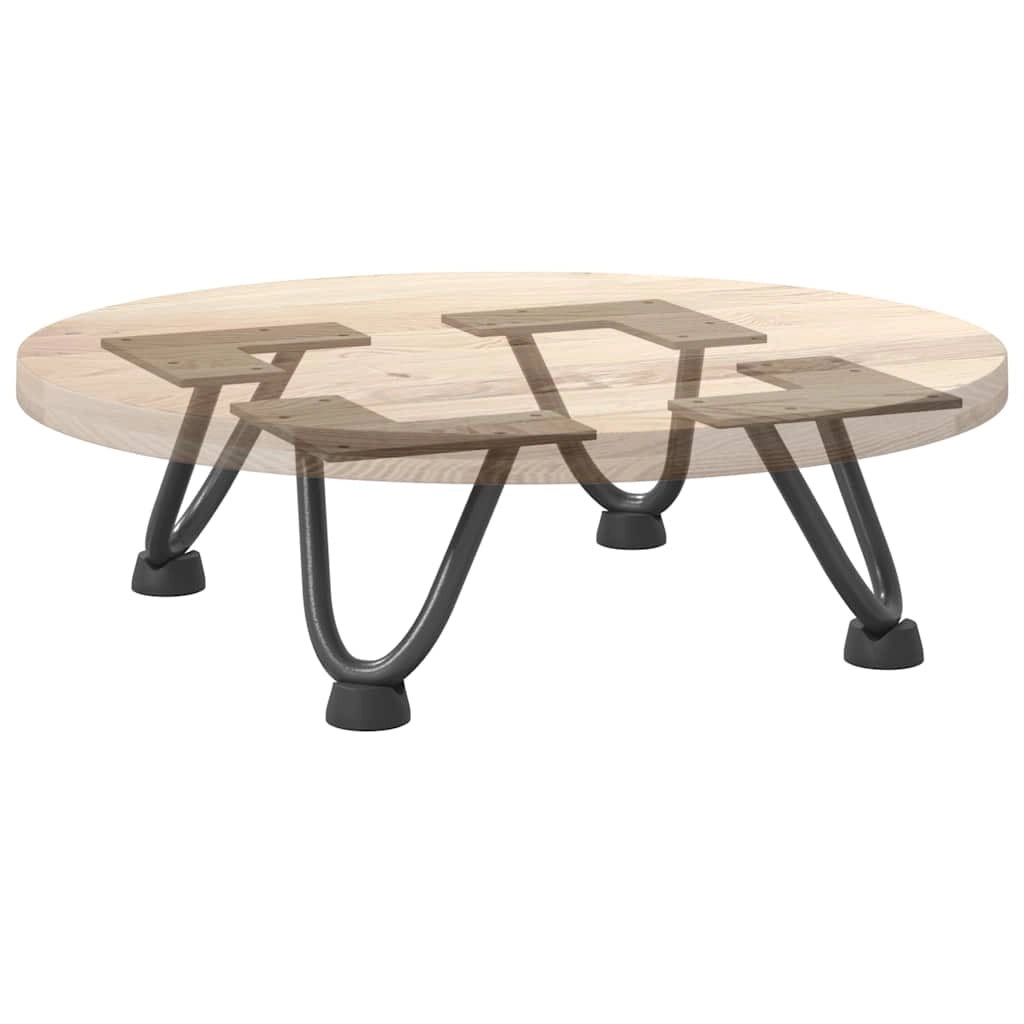 Set di 4 gambe a forcina per tavolino 10 cm design moderno finitura opaca in acciaio antracite 02_0056709