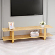Comodino TV a doppia altezza in bamboo 140cm per soggiorno e camera da letto