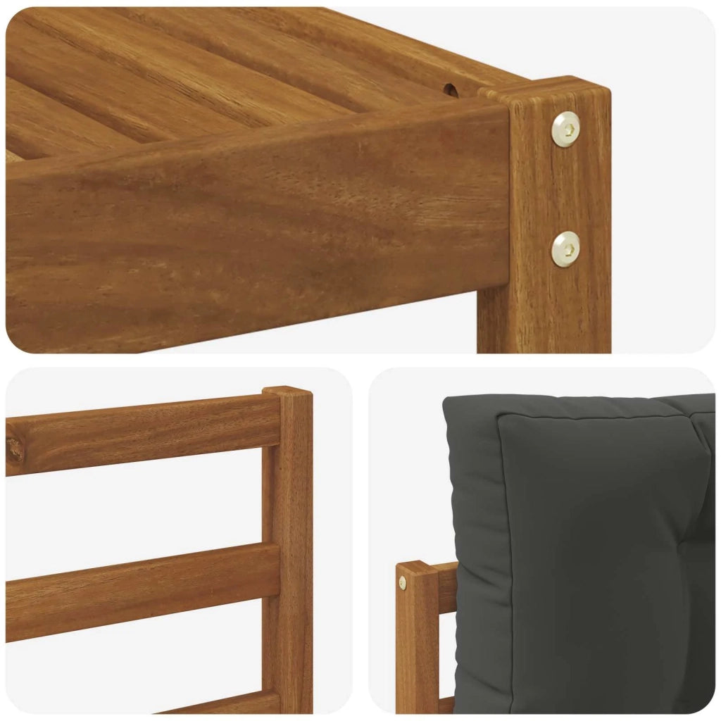 Set di divani da esterno con cuscino 6 pcs Naturale e Antracite 3367810