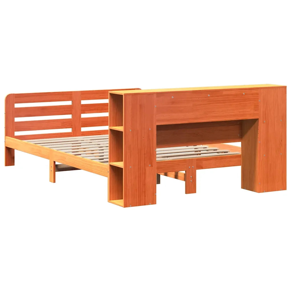 Giroletto senza Materasso Marrone Cera 150x200 cm Legno di Pino 3309883