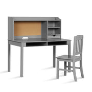 Set scrivania e sedia per bambini 111,5 x 61 x 110,5 cm ampio spazio di archiviazione design moderno in MDF grigio 20_0011743