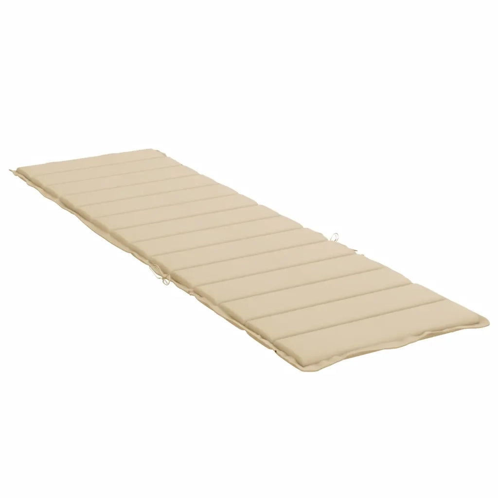 Cuscino per Lettino Beige 200x60x3 cm in Tessuto Oxford 314206