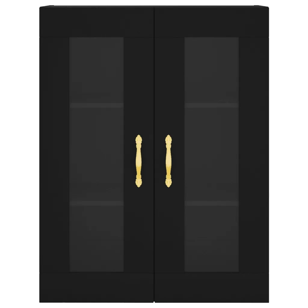Mobile a Parete Nero 69,5x34x90 cm 828461