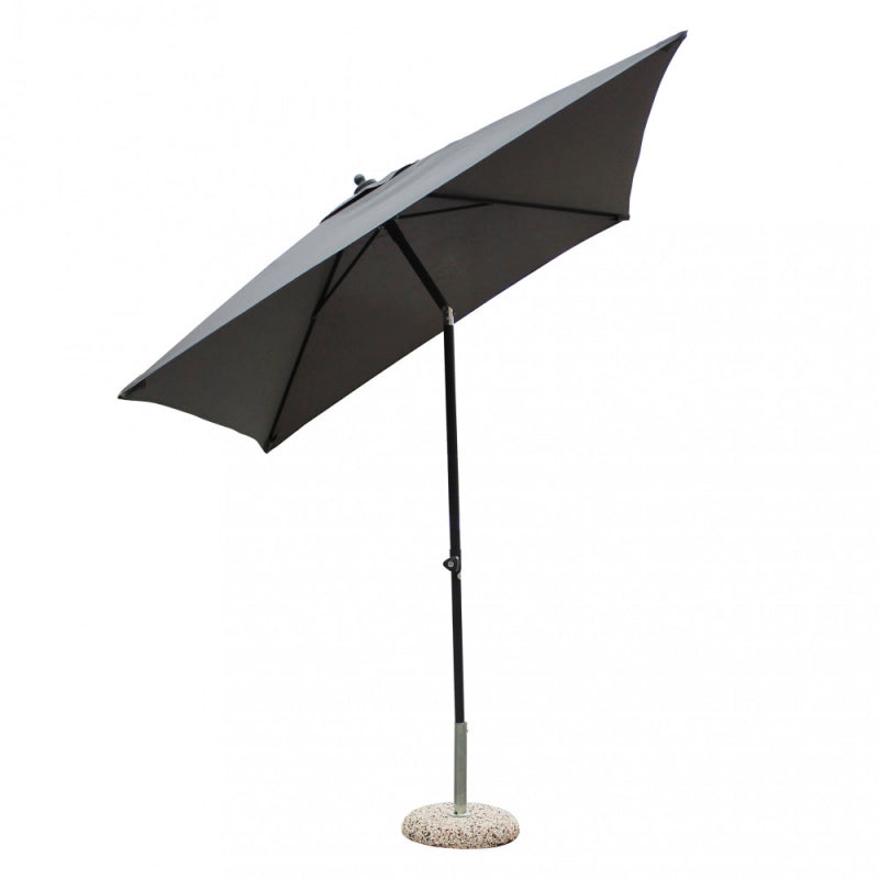 OMBRELLONE NICE NERO P/C 2 X 2 TELO GRIGIO