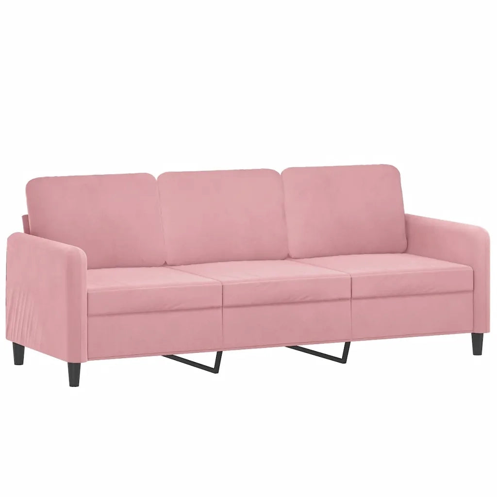 Set di Divani 3 pz Rosa in Velluto 3202027
