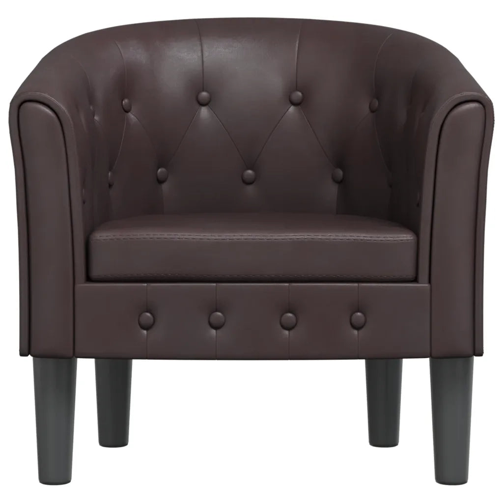 Divano Sedia-Poltrona Cabriolet Marrone in Similpelle 543500