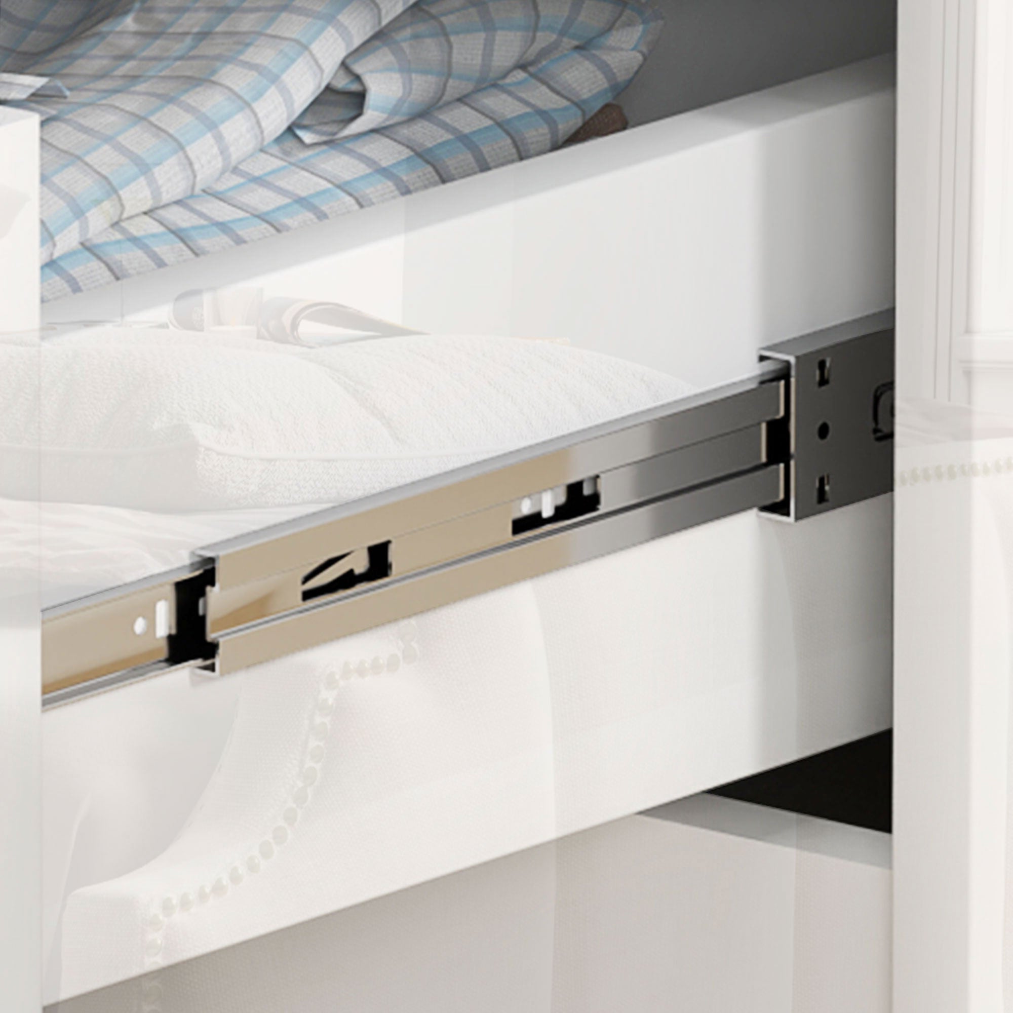 Cassettiera 4 Cassetti Moderna e Minimal 60x40x85 cm Bianco Lucido