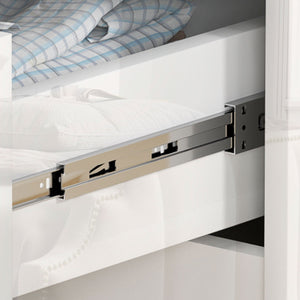 Cassettiera 4 Cassetti Moderna e Minimal 60x40x85 cm Bianco Lucido