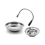 Trade Shop - Ciotola Vaschetta Magnetica 6''+ Calamita Snodata Con Luce Led Magnetico Brico -