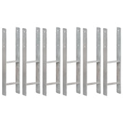 Picchetti per Recinzione 6 pz Argento 14x6x60cm Acciaio Zincatocod mxl 73486