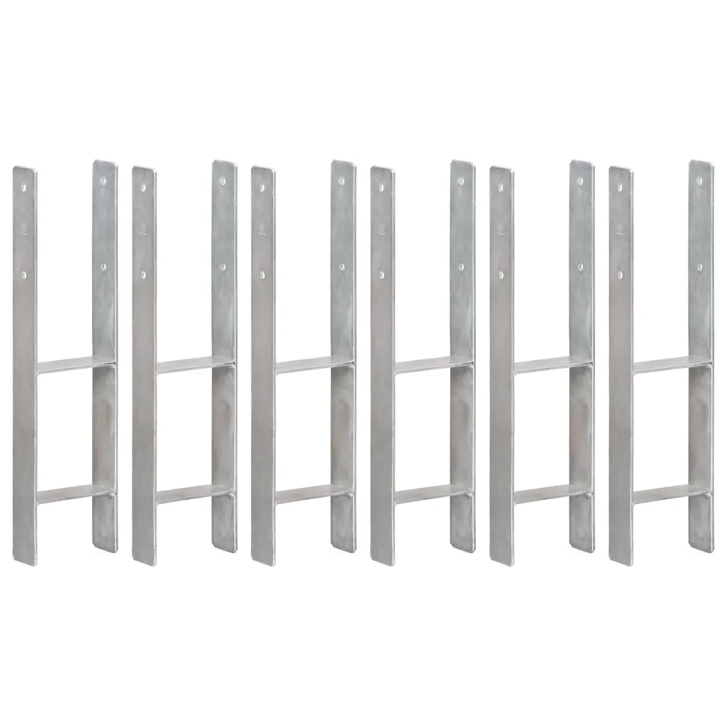 Picchetti per Recinzione 6 pz Argento 14x6x60cm Acciaio Zincatocod mxl 73486