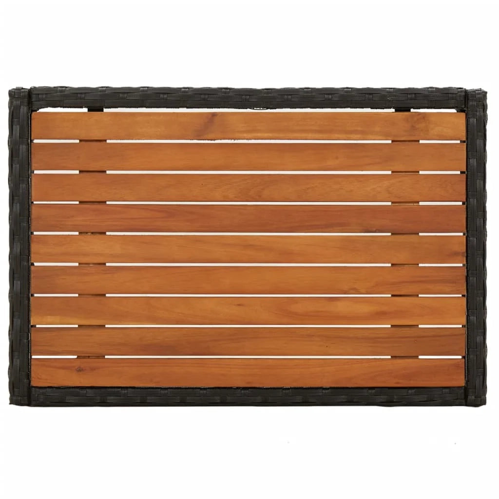 Set da pranzo da giardino per esterni 4 pezzi con cuscini nero 02_0013691