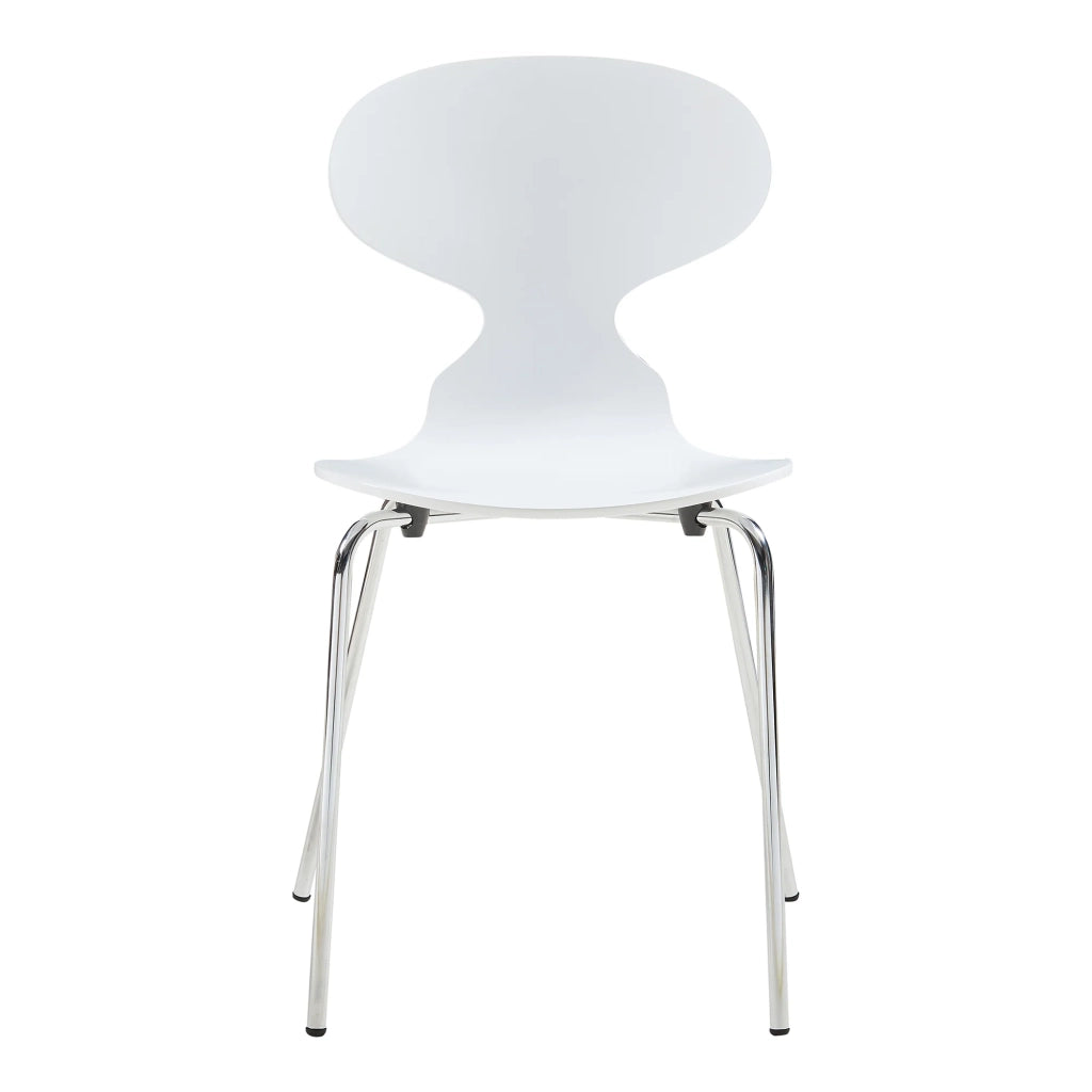 Set di 4 sedie da pranzo 80 x 47 x 48 cm design moderno e robusto bianco/cromo 03_0009834