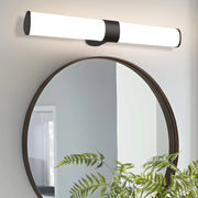 ZMH Lampada da Bagno sopra Specchio Nera 8W IP44 a Parete Luce Neutra 4000K 40cm