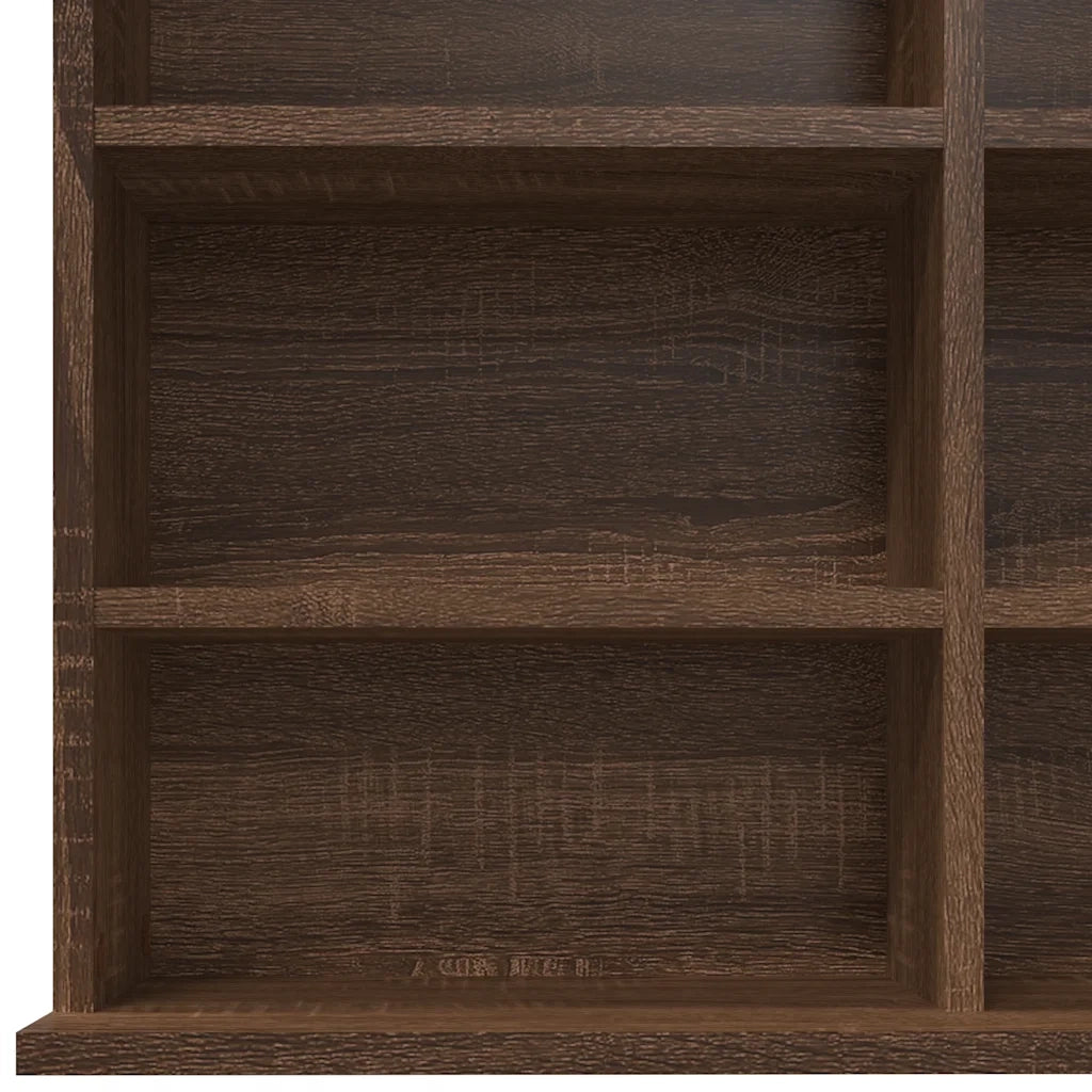 Mobile Porta CD Rovere Marrone 102x23x177,5cm Legno Multistrato 815092