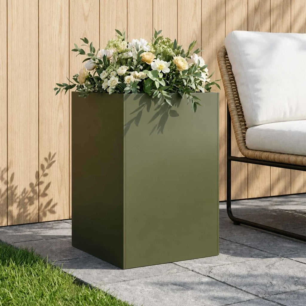 Vaso da giardino Verde Oliva 40 x 40 x 75 cm 8005378