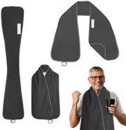 Set da 3 pezzi di fascia impermeabile per adulti con tasca di stoccaggio - Disegno sciarpa in stile per anziani e caregiver (grigio)