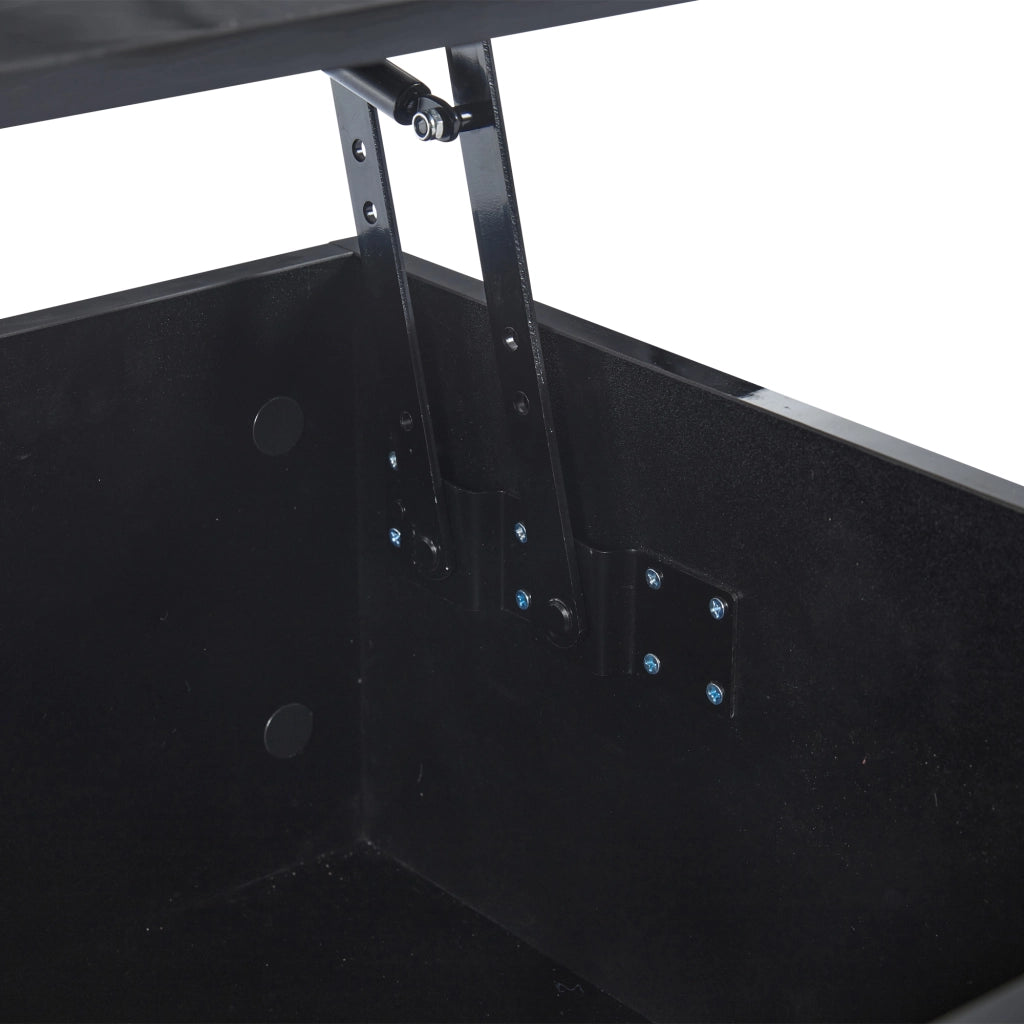 TAVOLINO BASSO LED con piano sollevabile 100x50x33 cm Nero