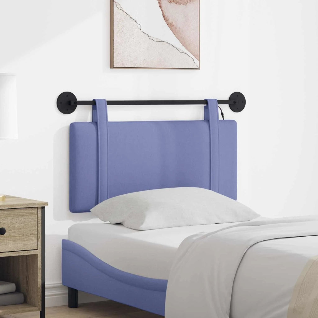 Testiera sospesa Con luce LED Blu jeans Tessuto