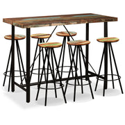 Set da Bar 7 pz in Legno Massello di Recupero cod mxl 23672