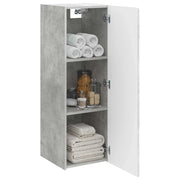 Mobiletto da Bagno | Armadio da bagno a Muro Grigio Cemento 33 x 34,5 x 100 cm