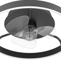 Plafoniere Ventilatore Marinella Acciaio Bianco-Nero Diff Acrilico Bianco