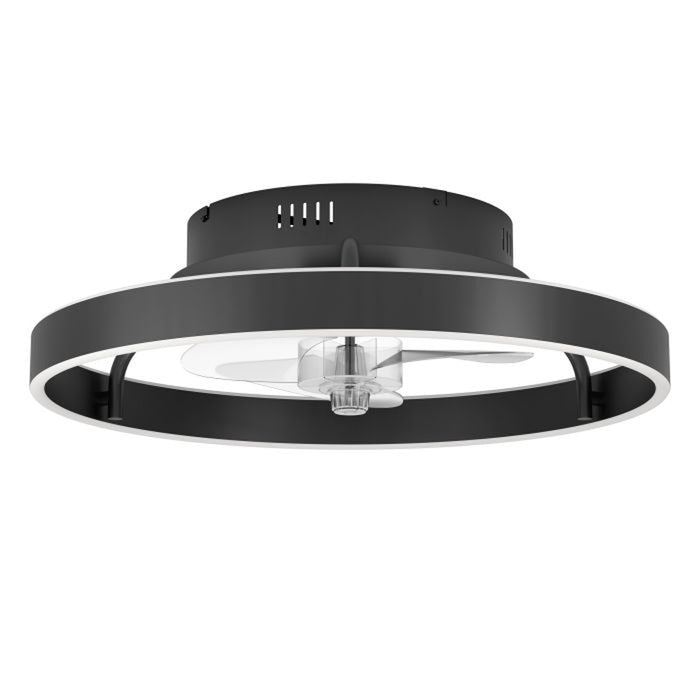 Plafoniere Ventilatore Marinella Acciaio Bianco-Nero Diff Acrilico Bianco